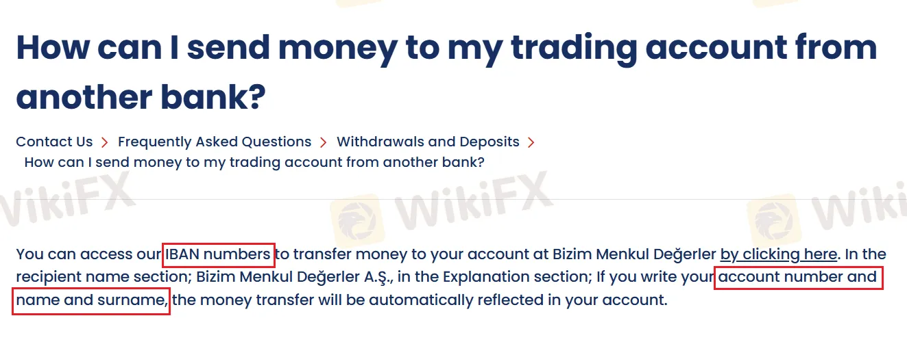 Send money from another bank to a trading account Send money from another bank to a trading account