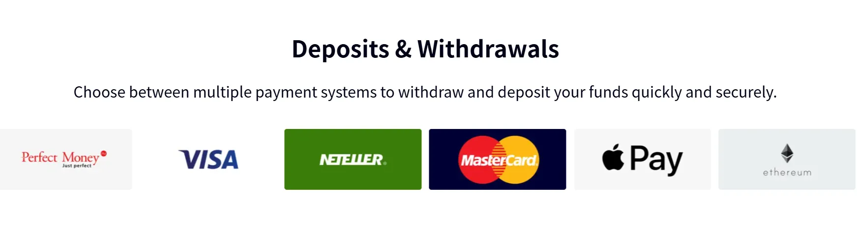 Deposit and Withdrawal