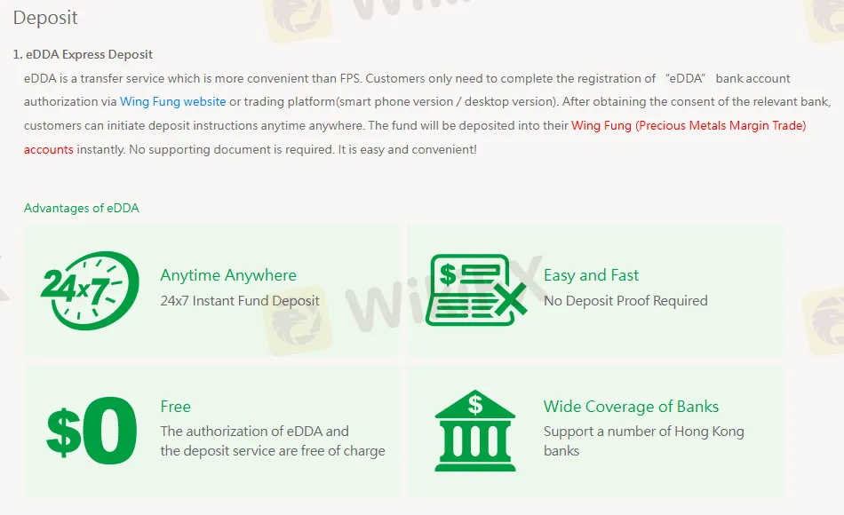 Deposit and Withdrawal
