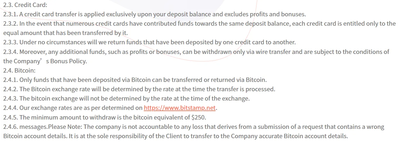 Deposit and Withdrawal