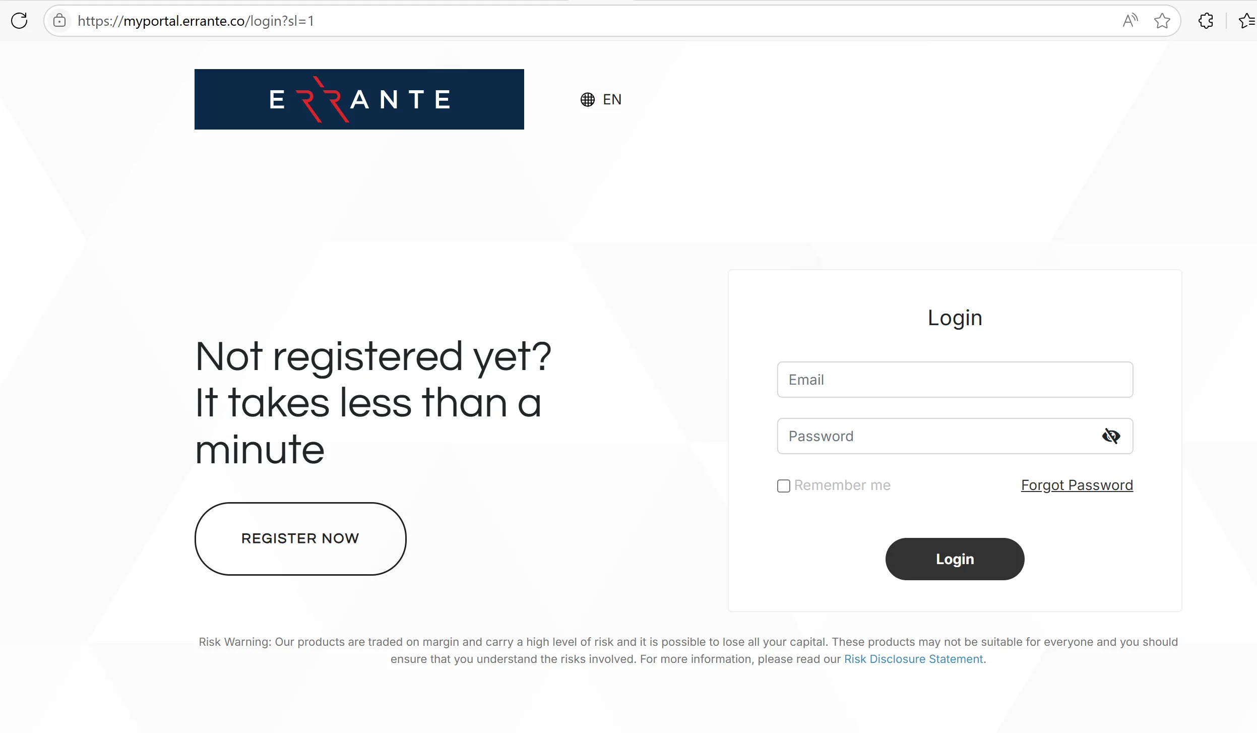 Login section