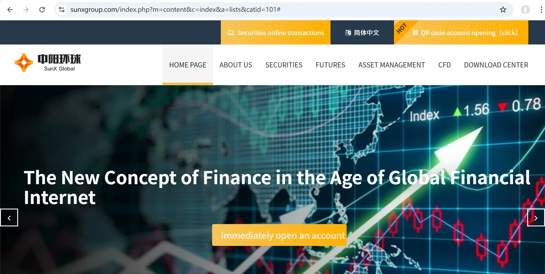 SunX Global's homepage