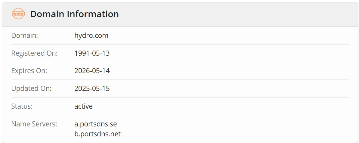 Domain information