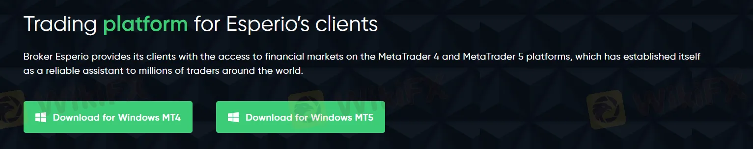 MT4 and MT5 platforms