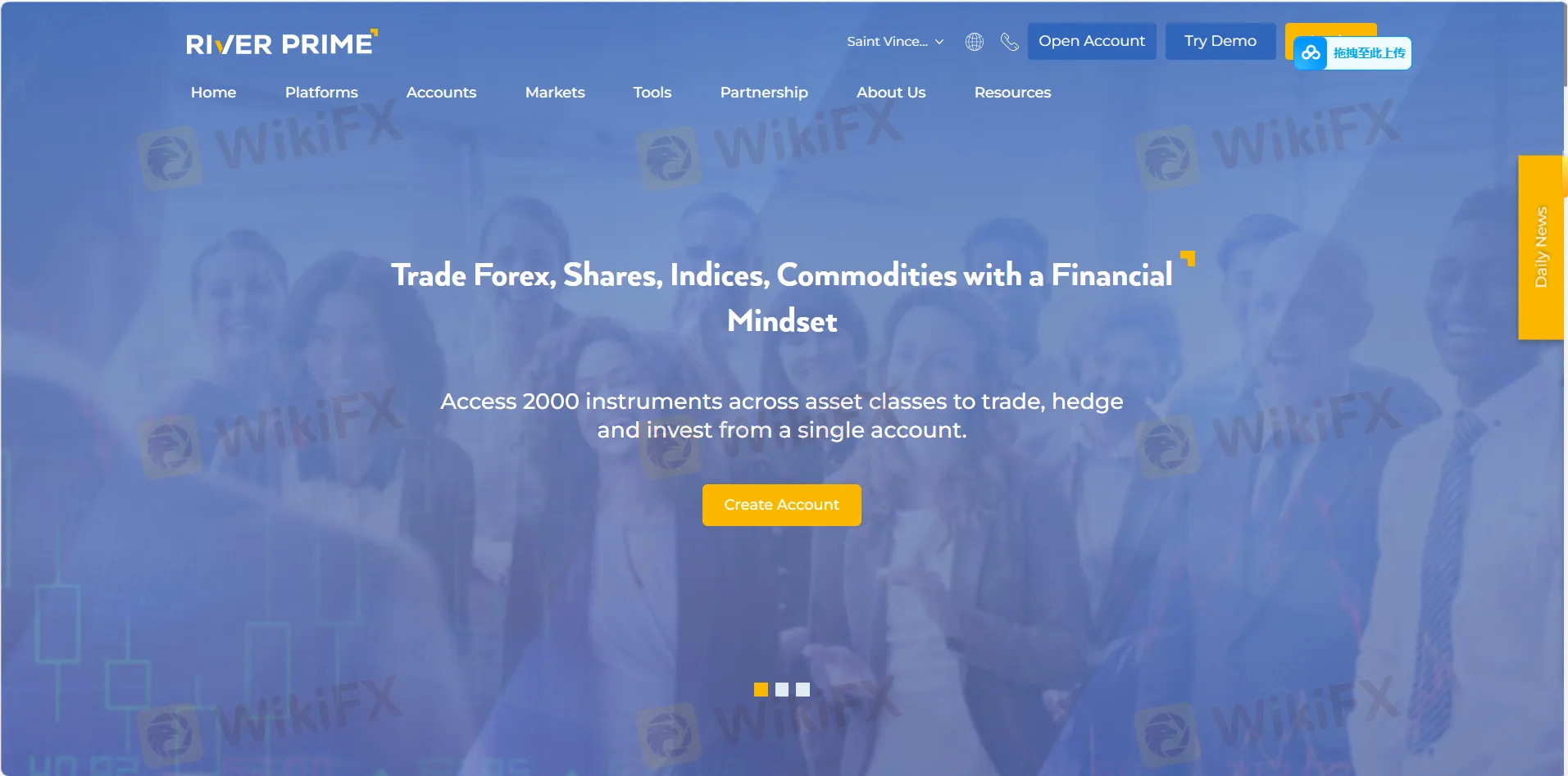 River Prime's homepage