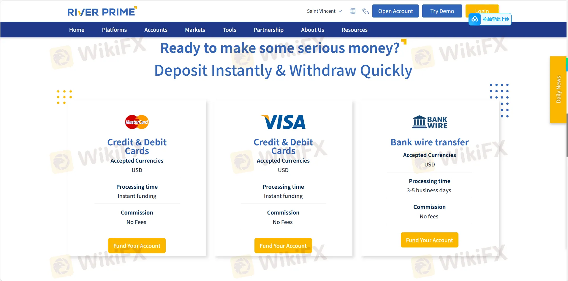 Deposit and Withdrawal