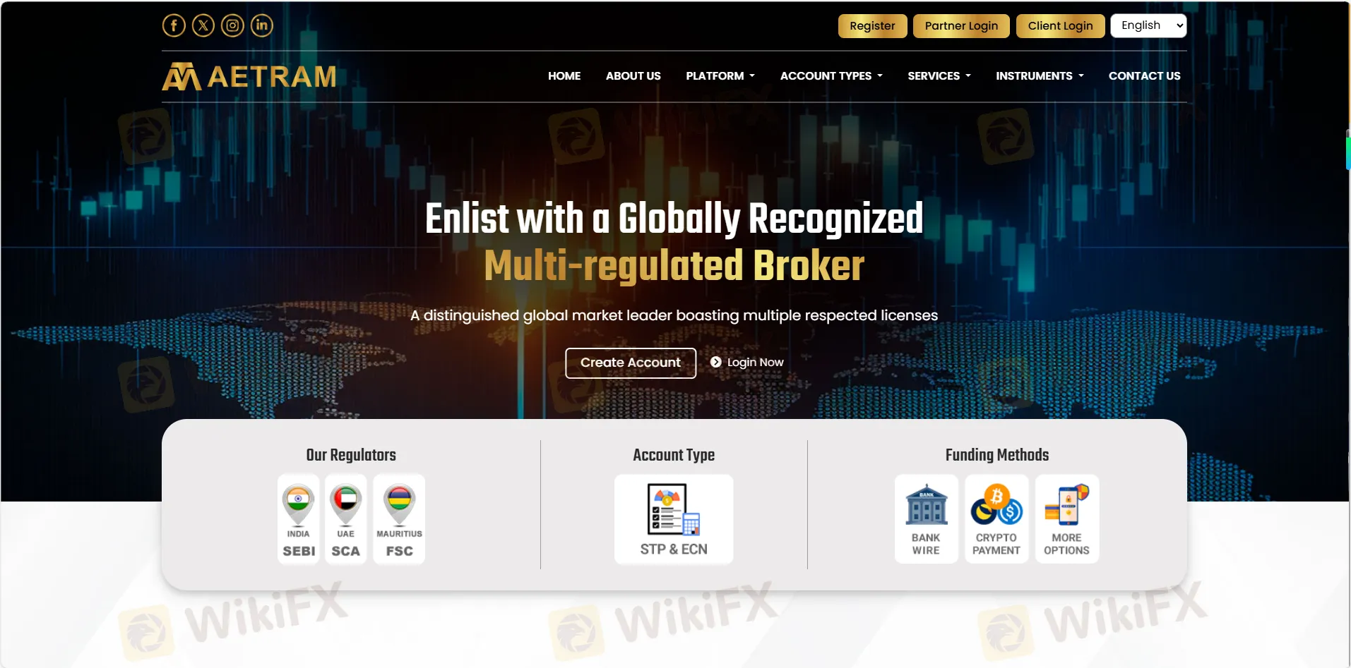 Aetram Trades' homepage