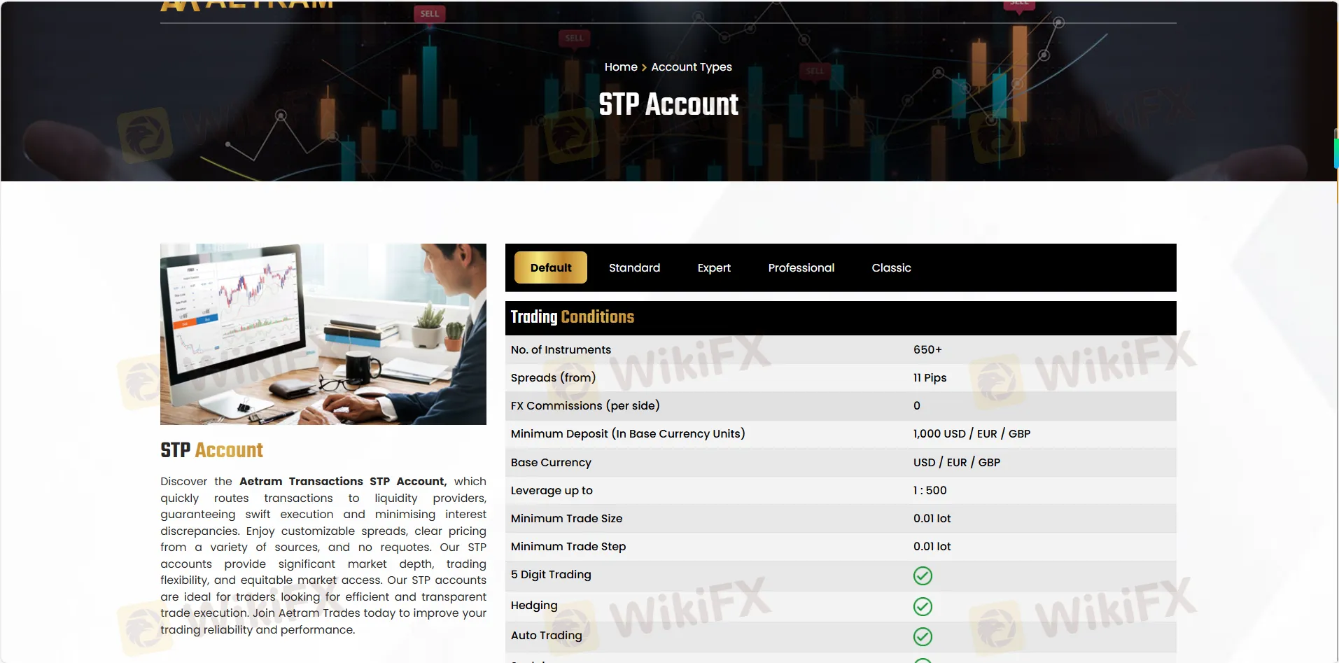 STP account features