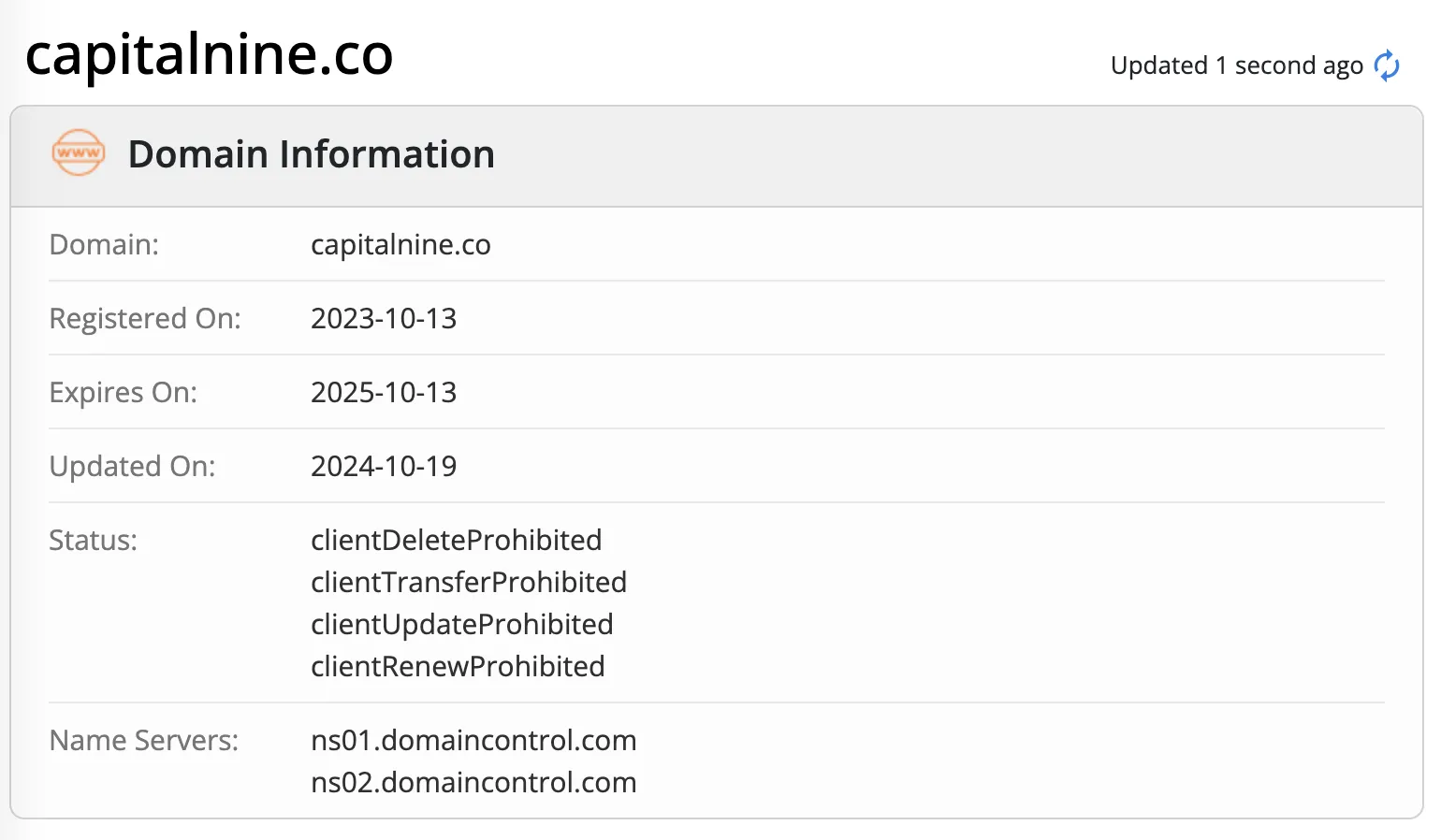 Domain information Domain information