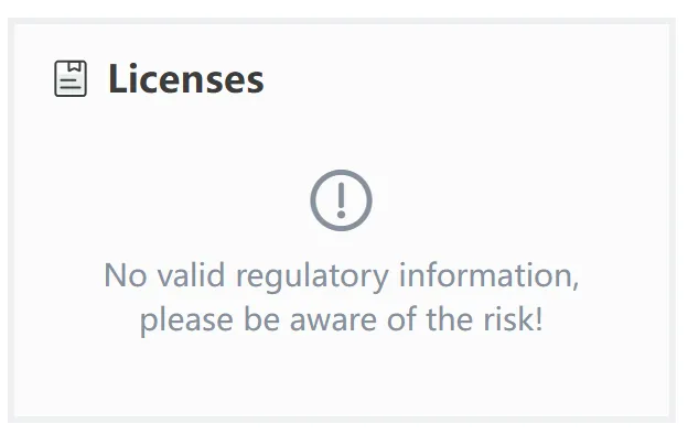 No license No license
