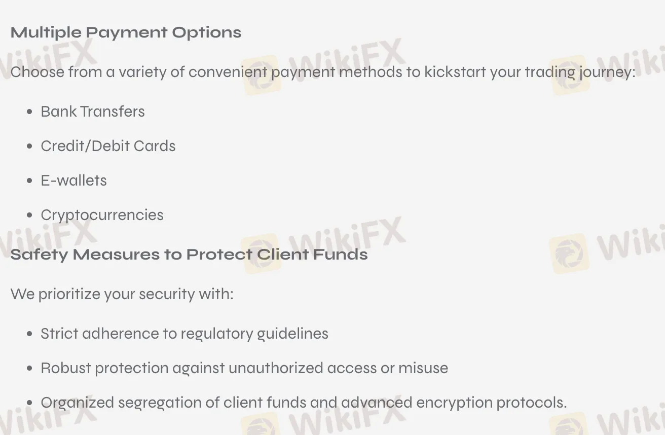 Deposit and Withdrawal