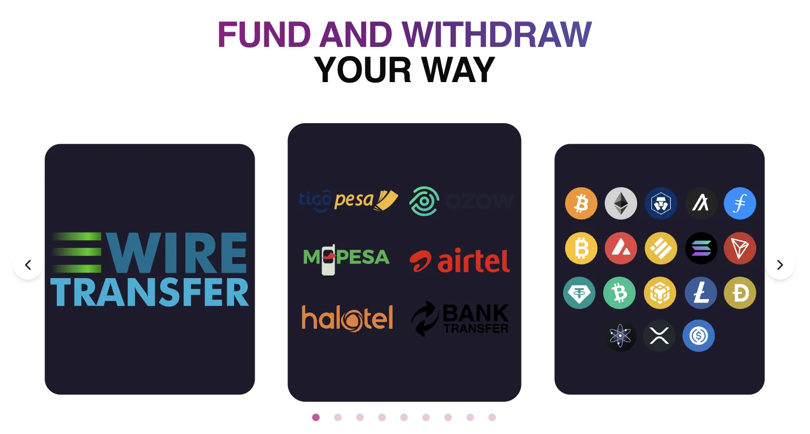 Deposit and Withdrawal