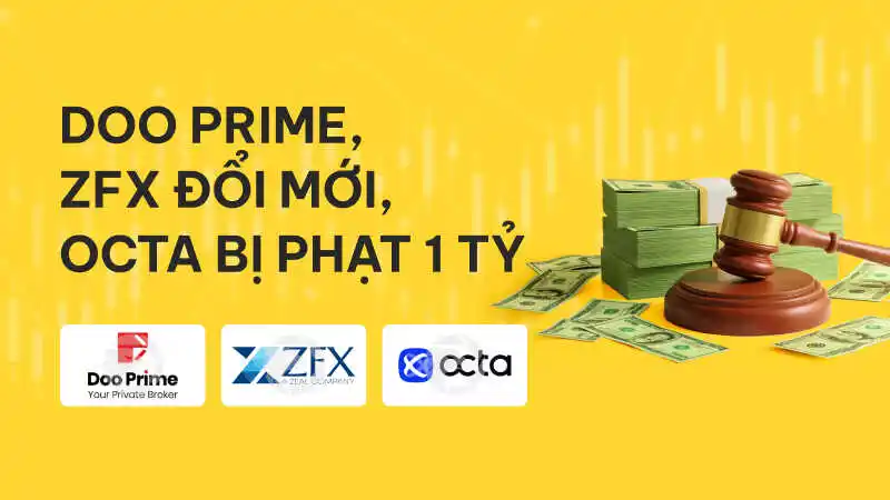 Tin tức Forex 28/07: Doo Prime, ZFX đua nhau đổi mới, Octa bị phạt 1 tỷ vì nghi ngờ lừa đảo