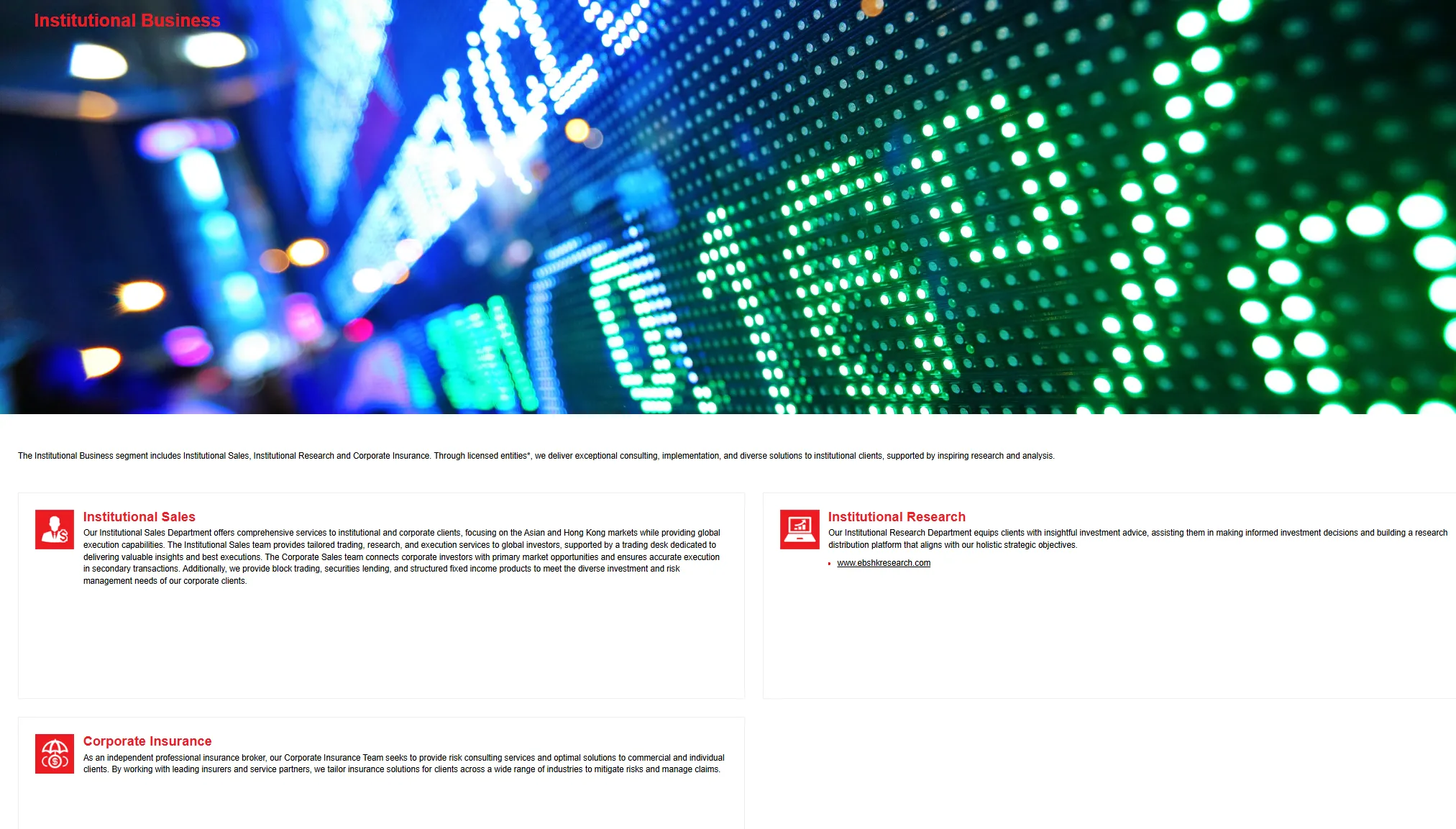 Institutional Business