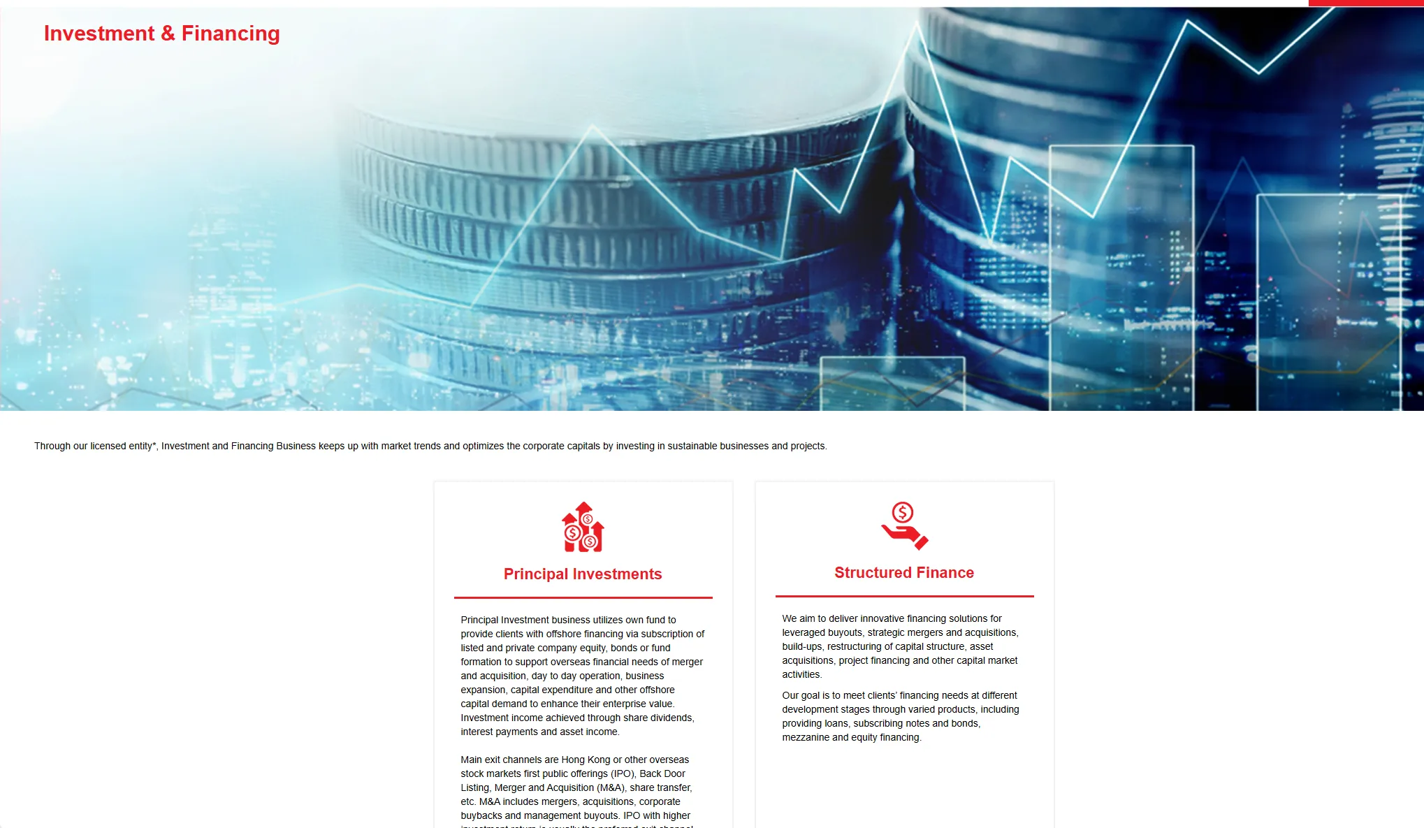 Investment & Financing