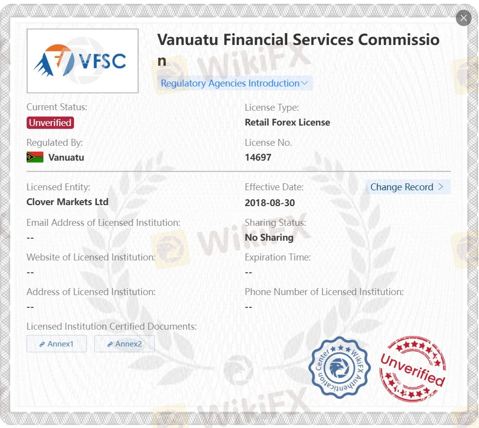 Unverified VFSC license