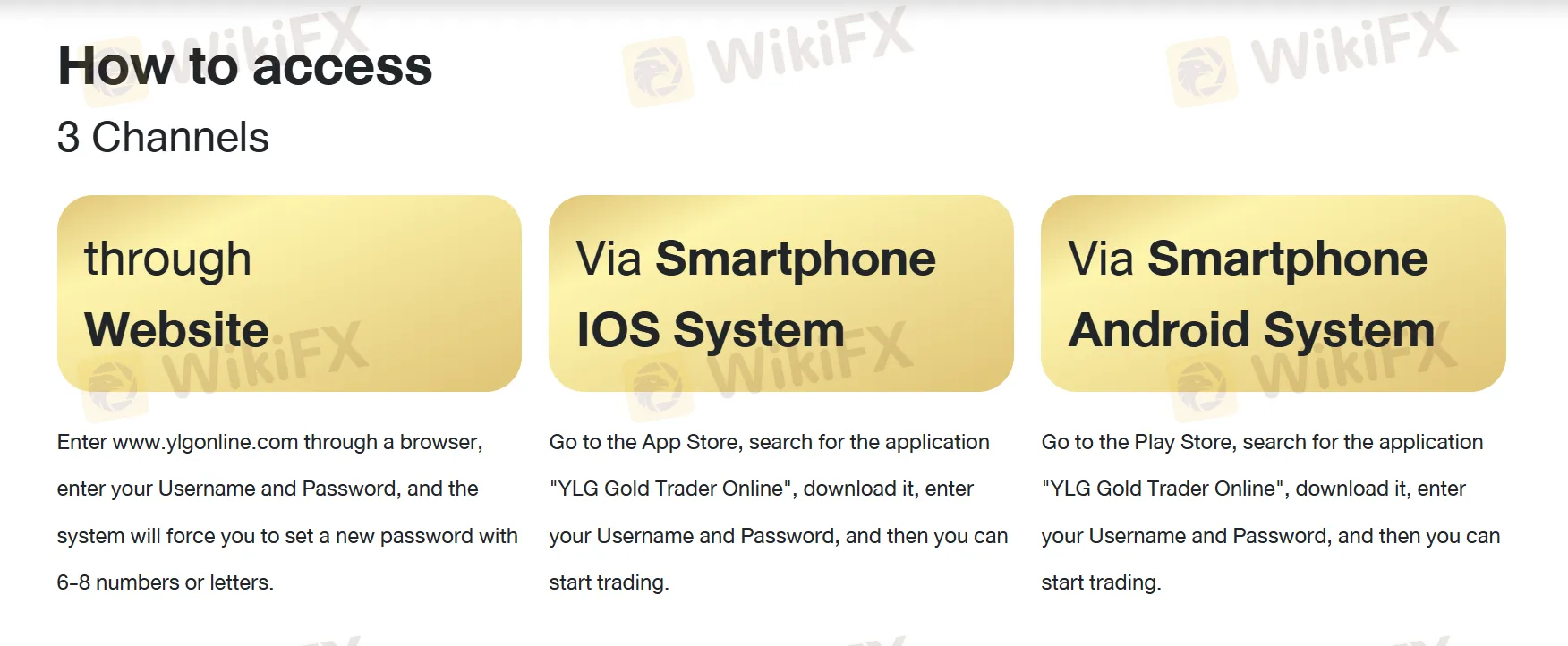 YLG Gold Trader Online