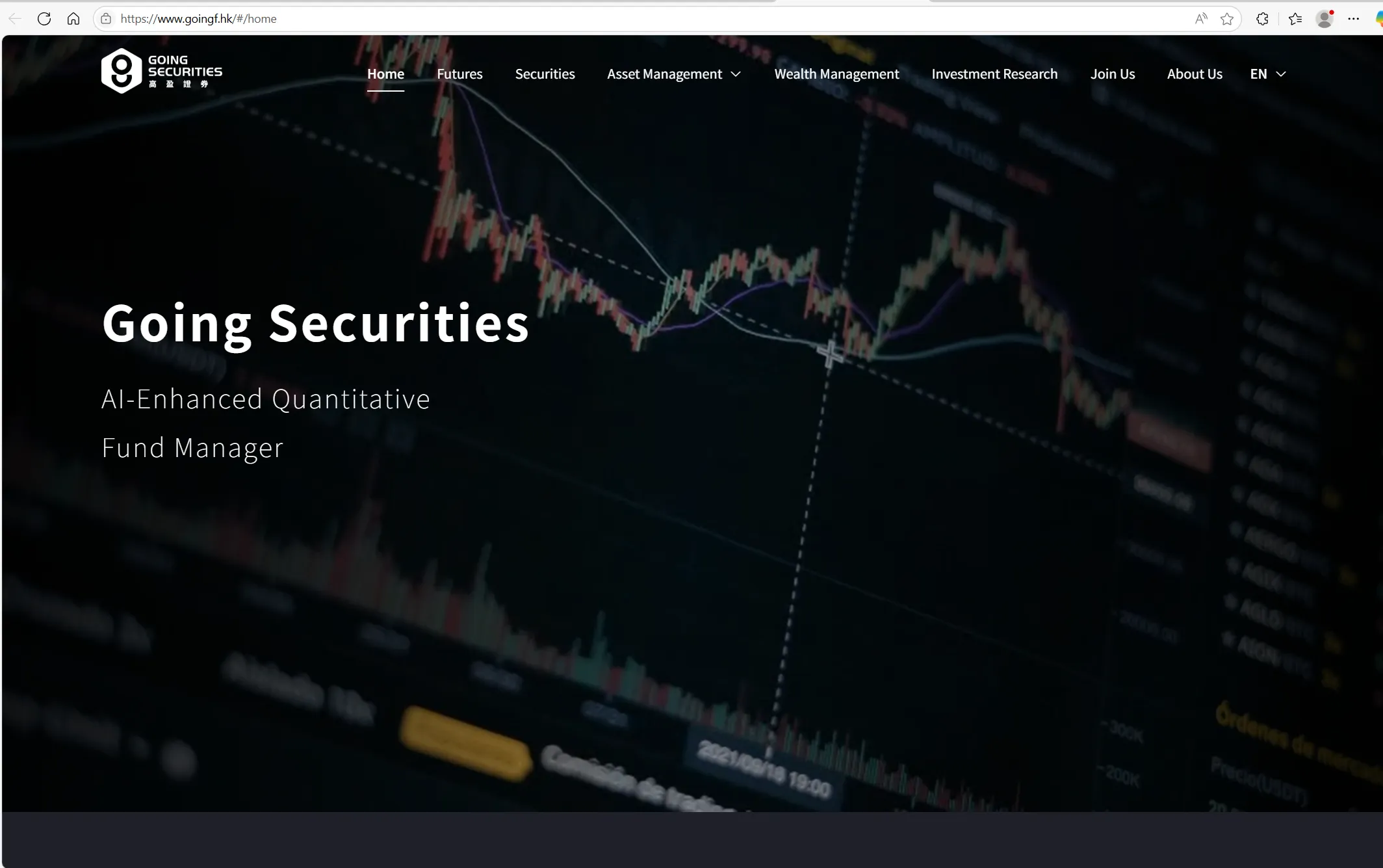 Going Securities' homepage
