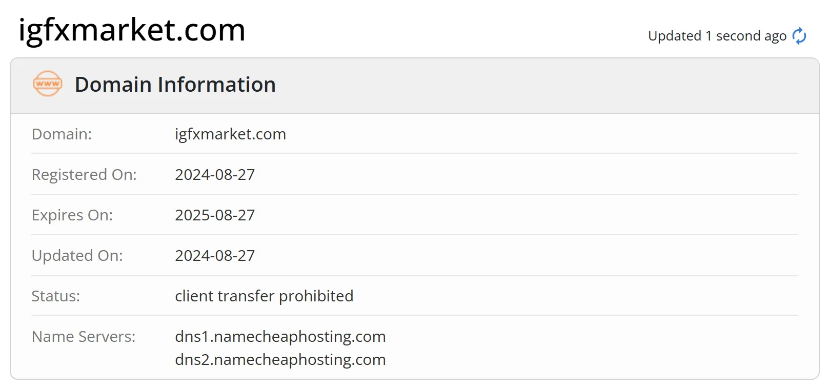 Domain information Domain information