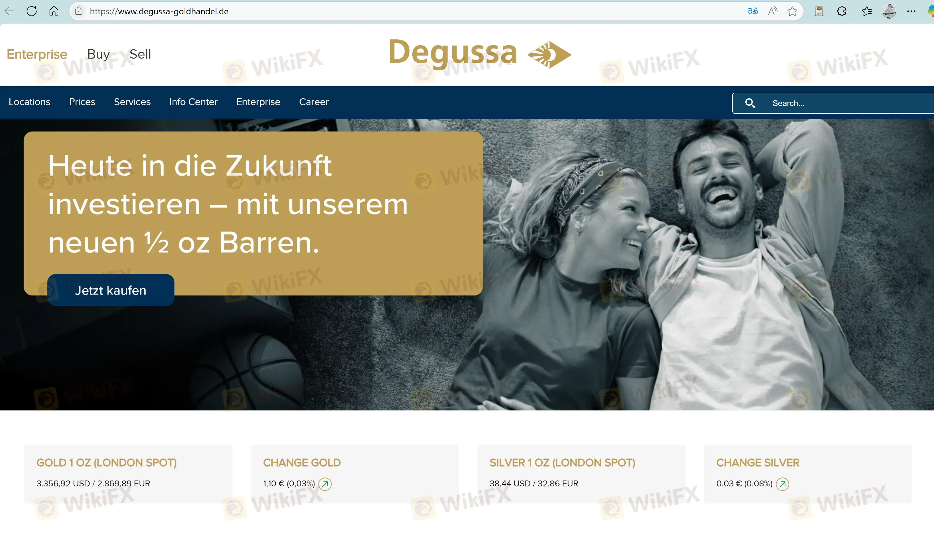 DEGUSSA's homepage DEGUSSA's homepage