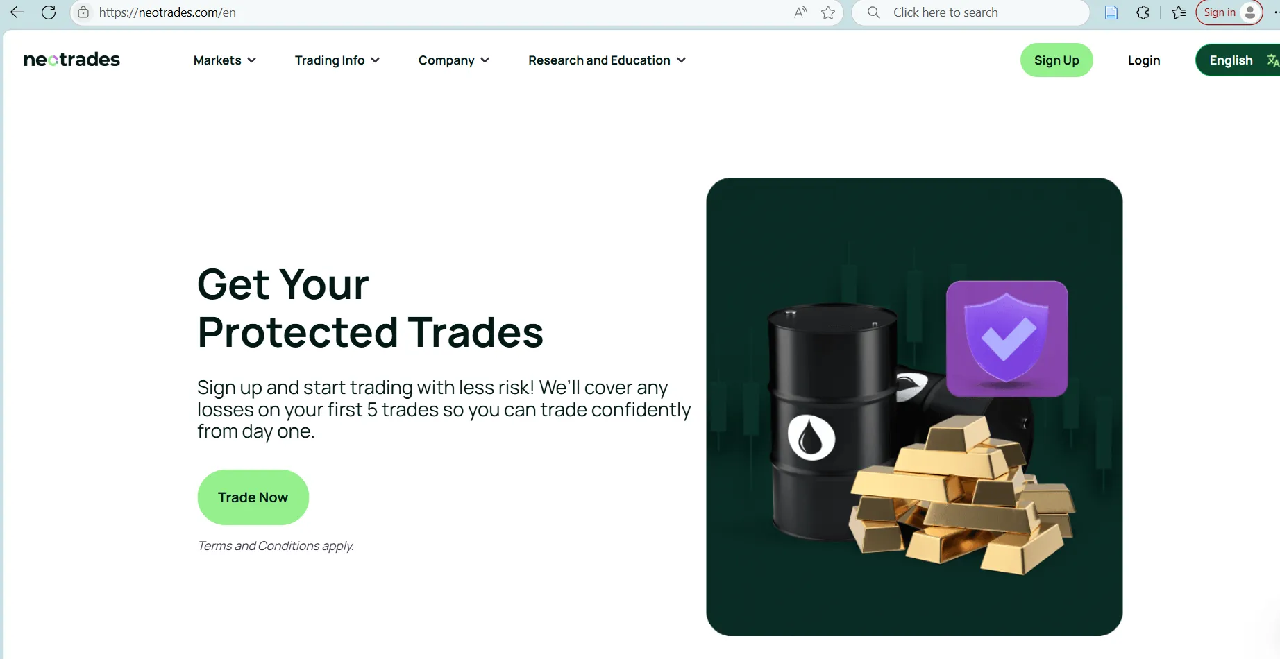 Neotrades' homepage