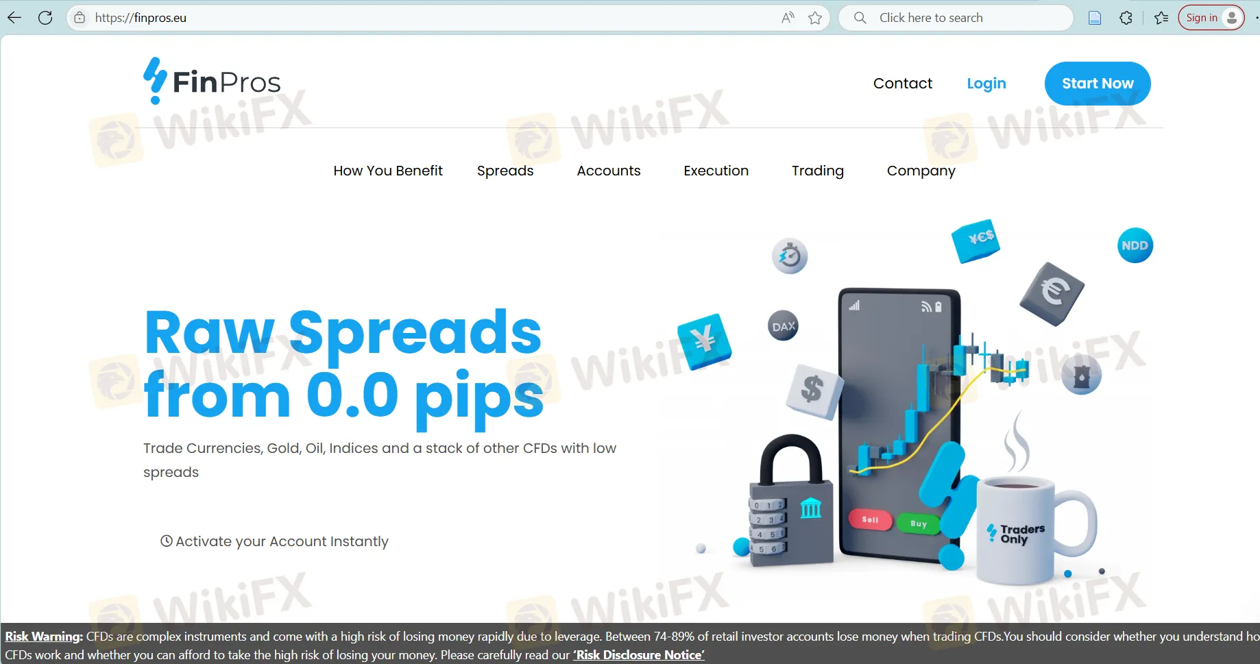 FinPros' homepage