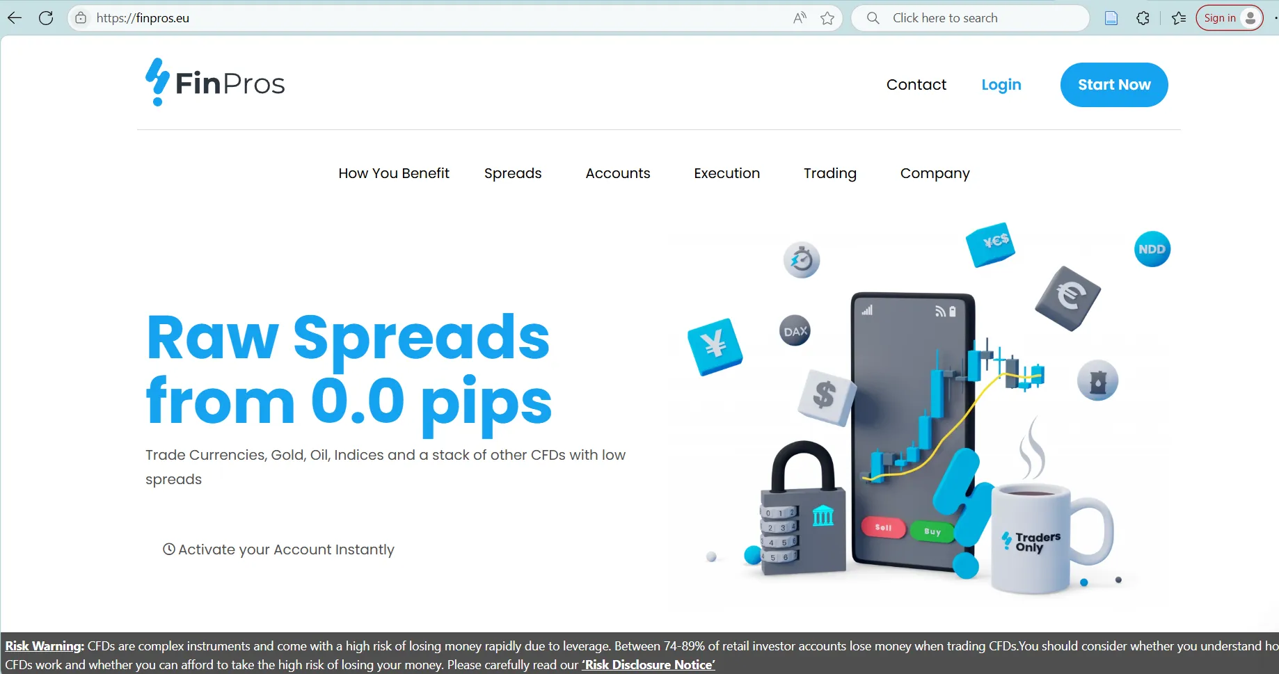 FinPros' homepage
