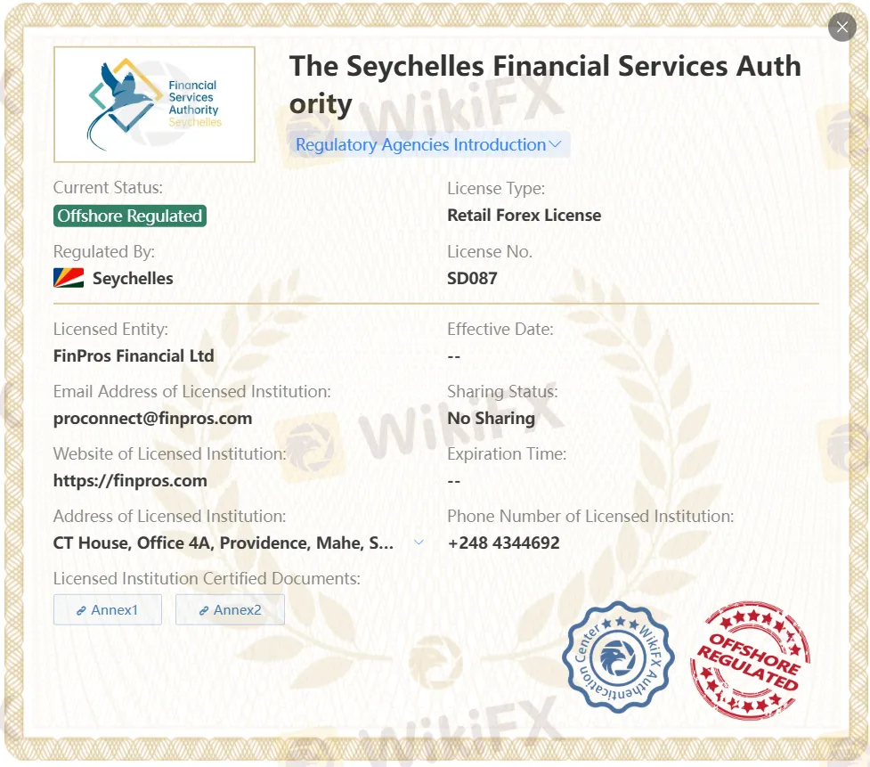 Offshore regulated by FSA