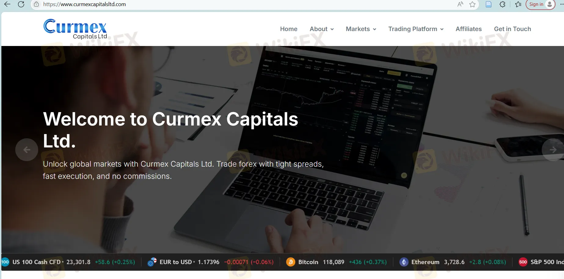 Curmex Capitals' homepage
