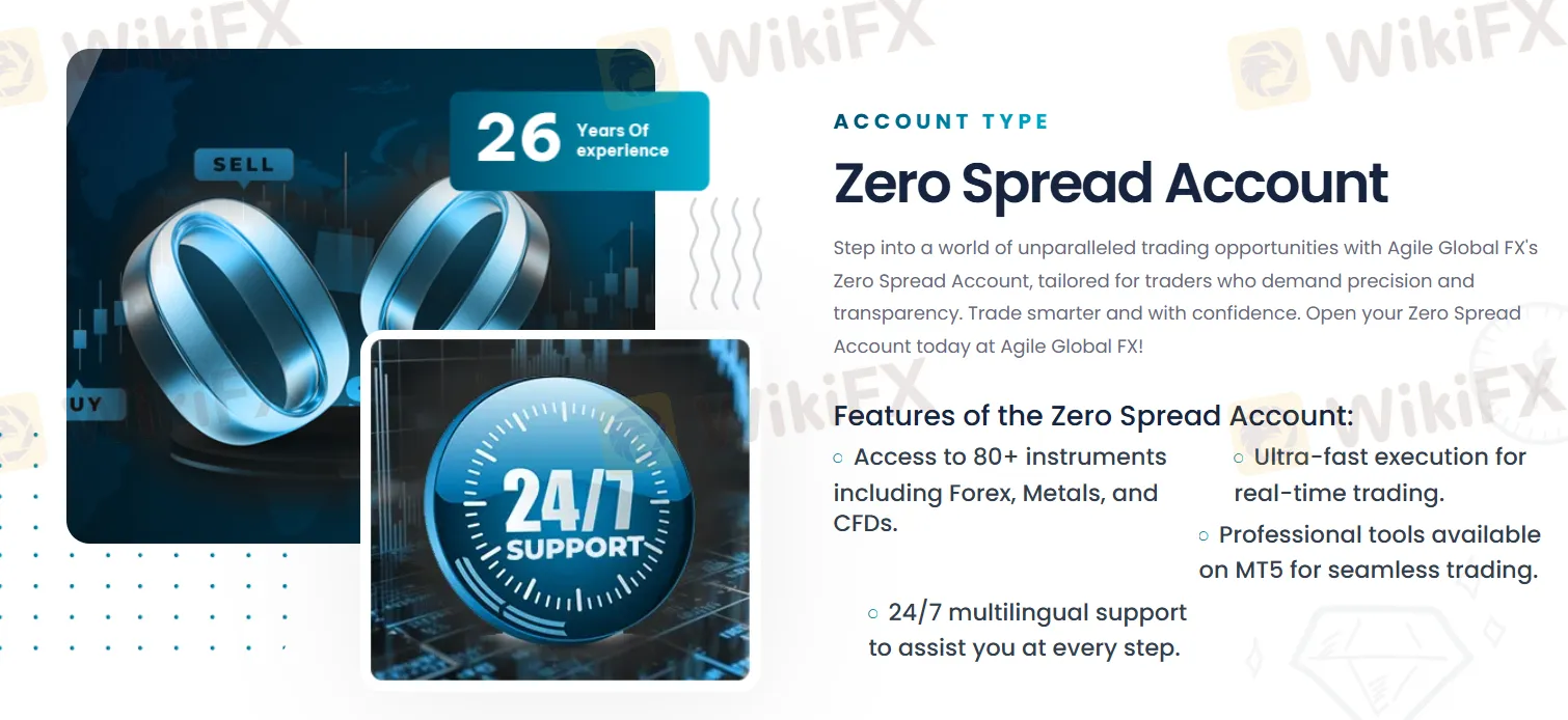 Zero spread account