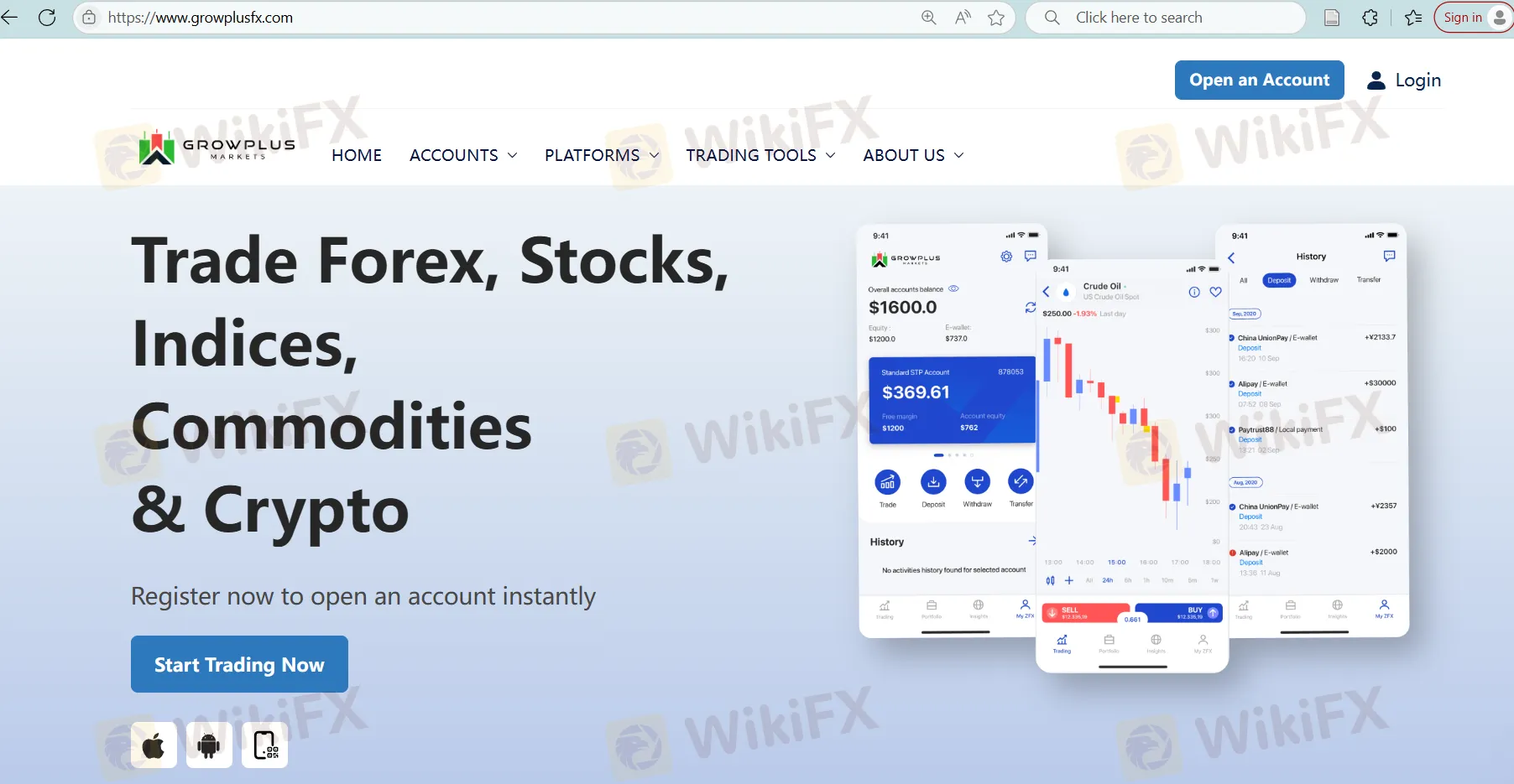 GrowPlus Market's homepage