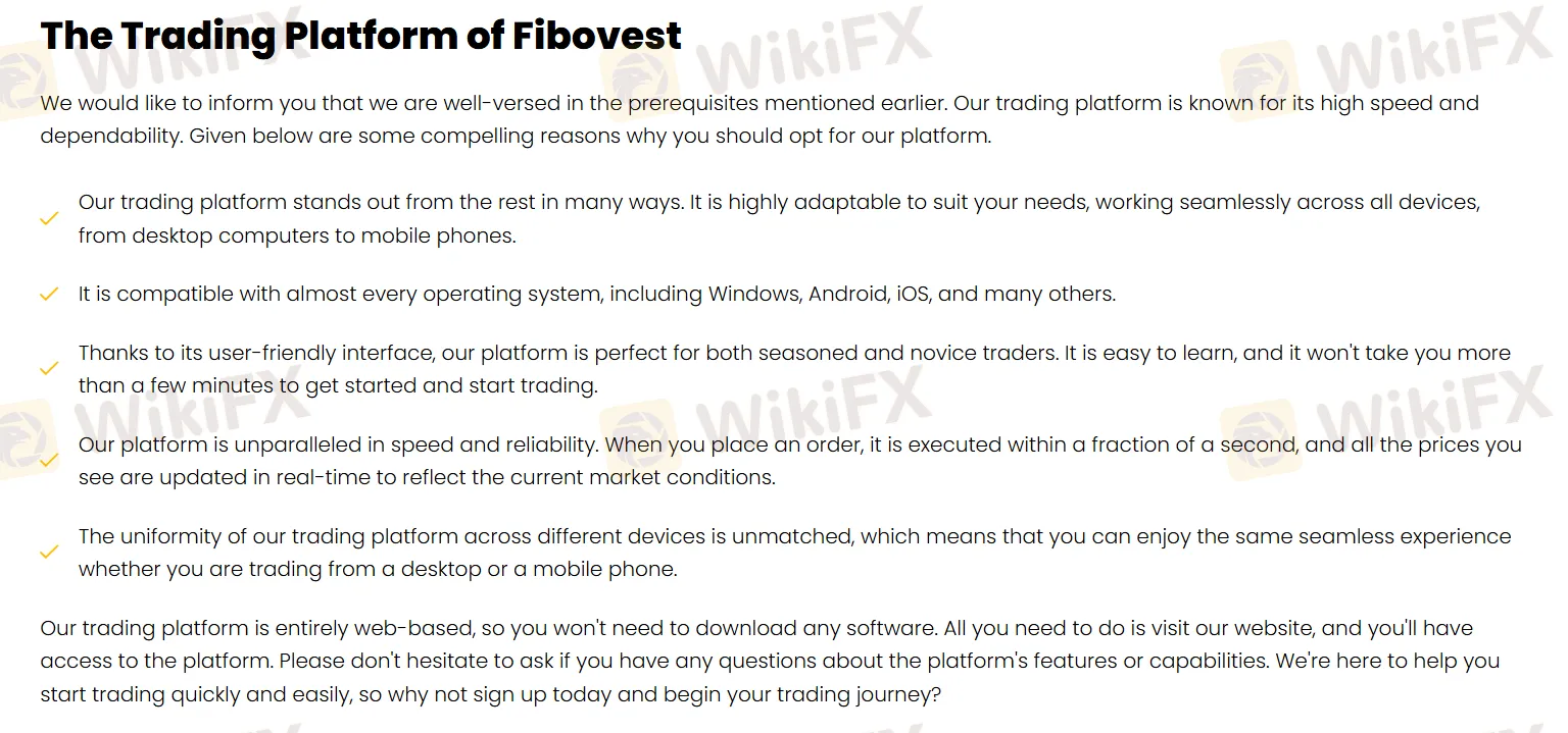 Fibovest platform