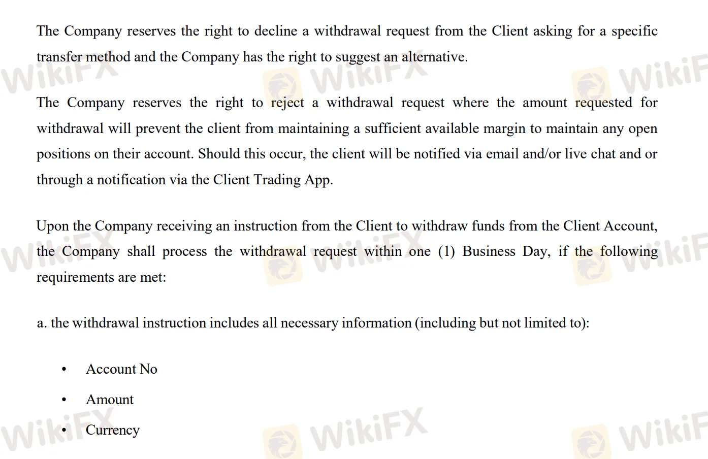 Terms and conditions