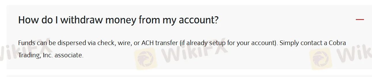 How do I withdraw money from my account?