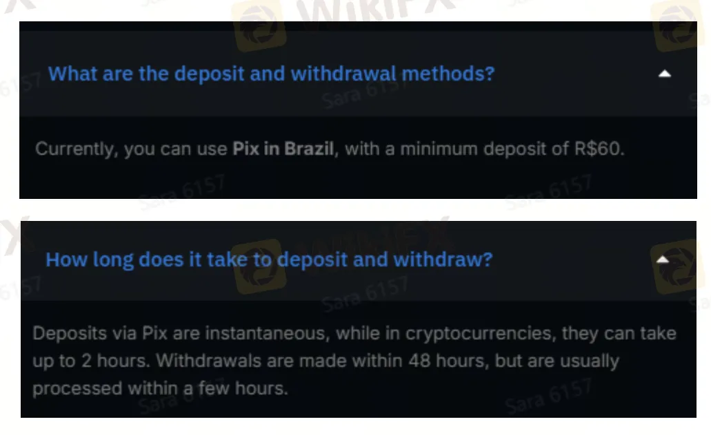 Deposit and Withdrawal