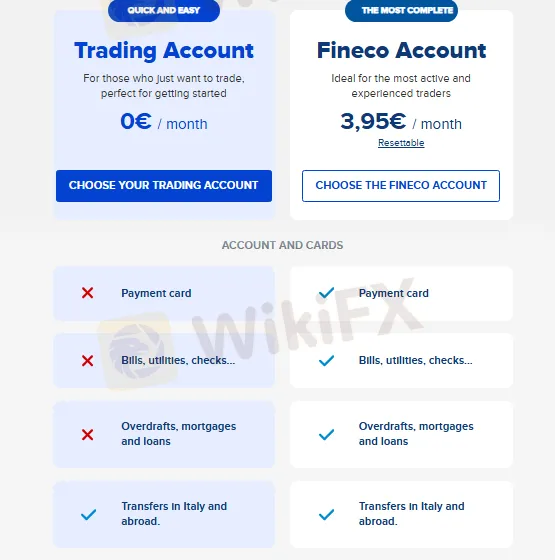 Account and cards