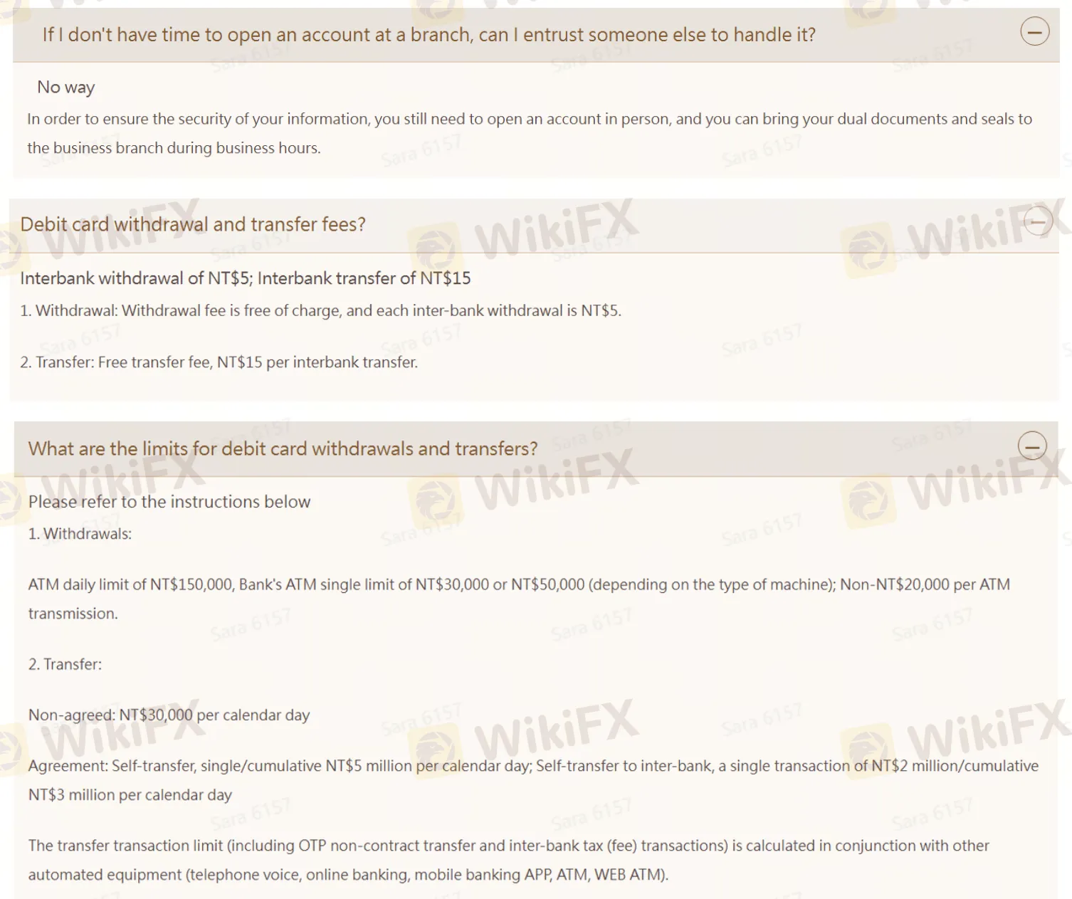 Deposit and Withdrawal