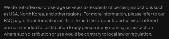 Regional restrictions