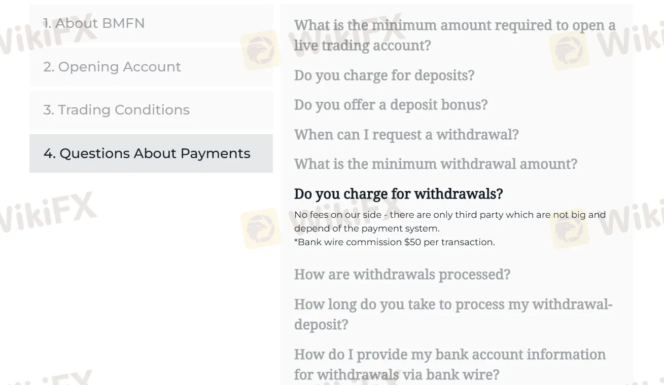 Deposit and Withdrawal
