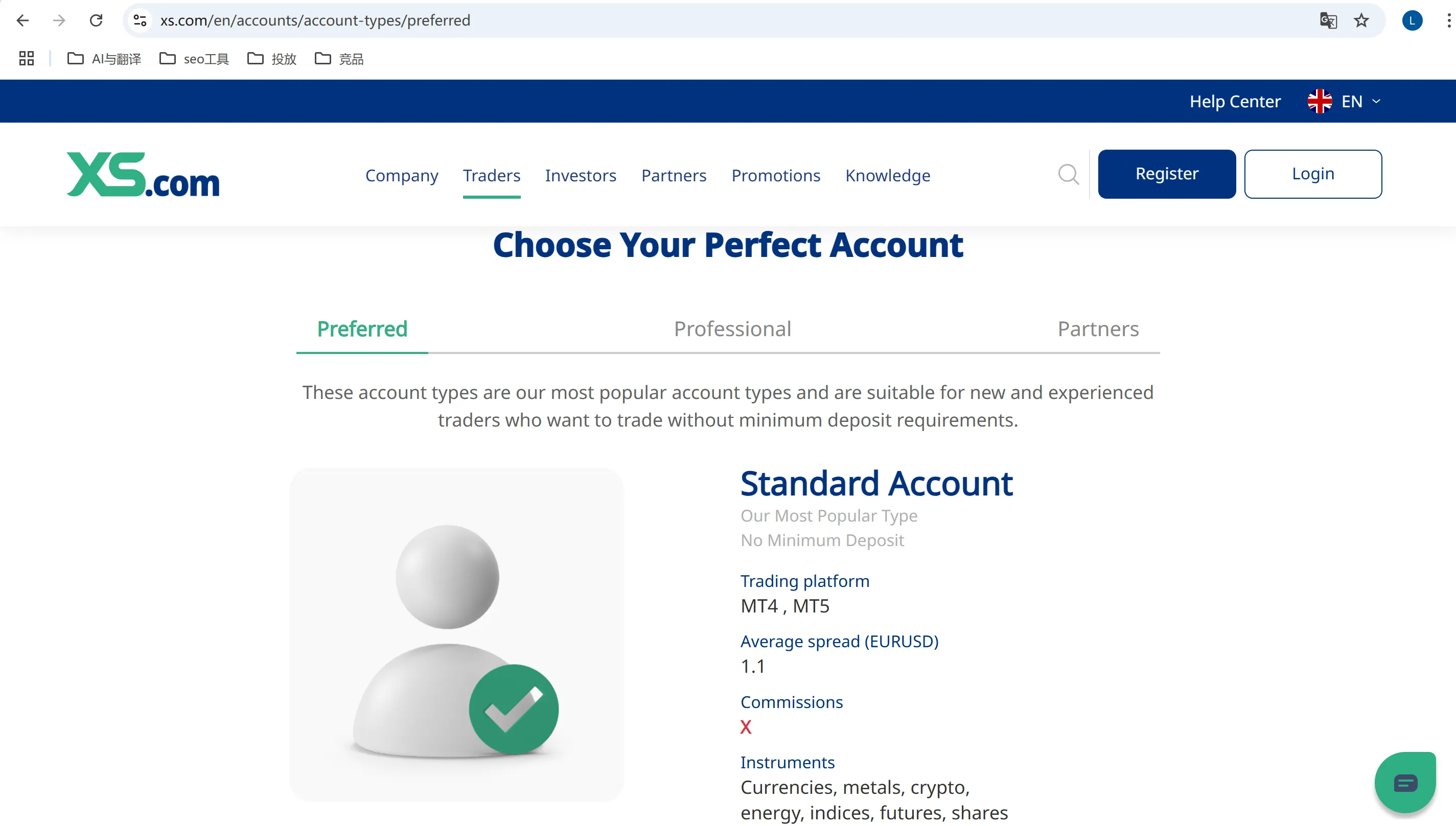 XS Ltd account and fees XS Ltd account and fees