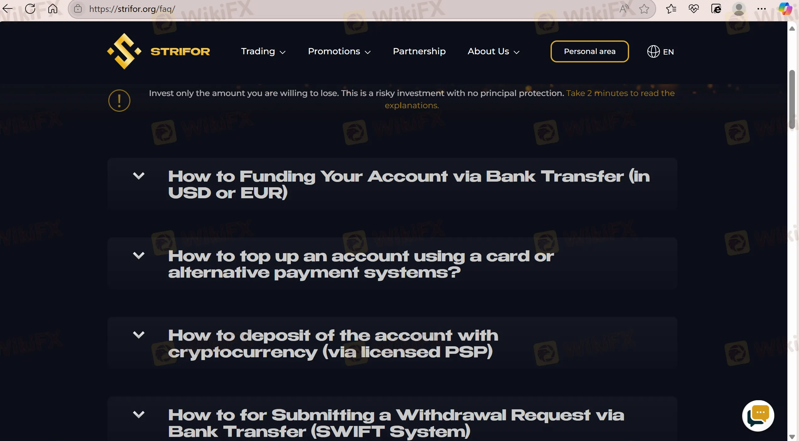 Deposit and Withdrawal