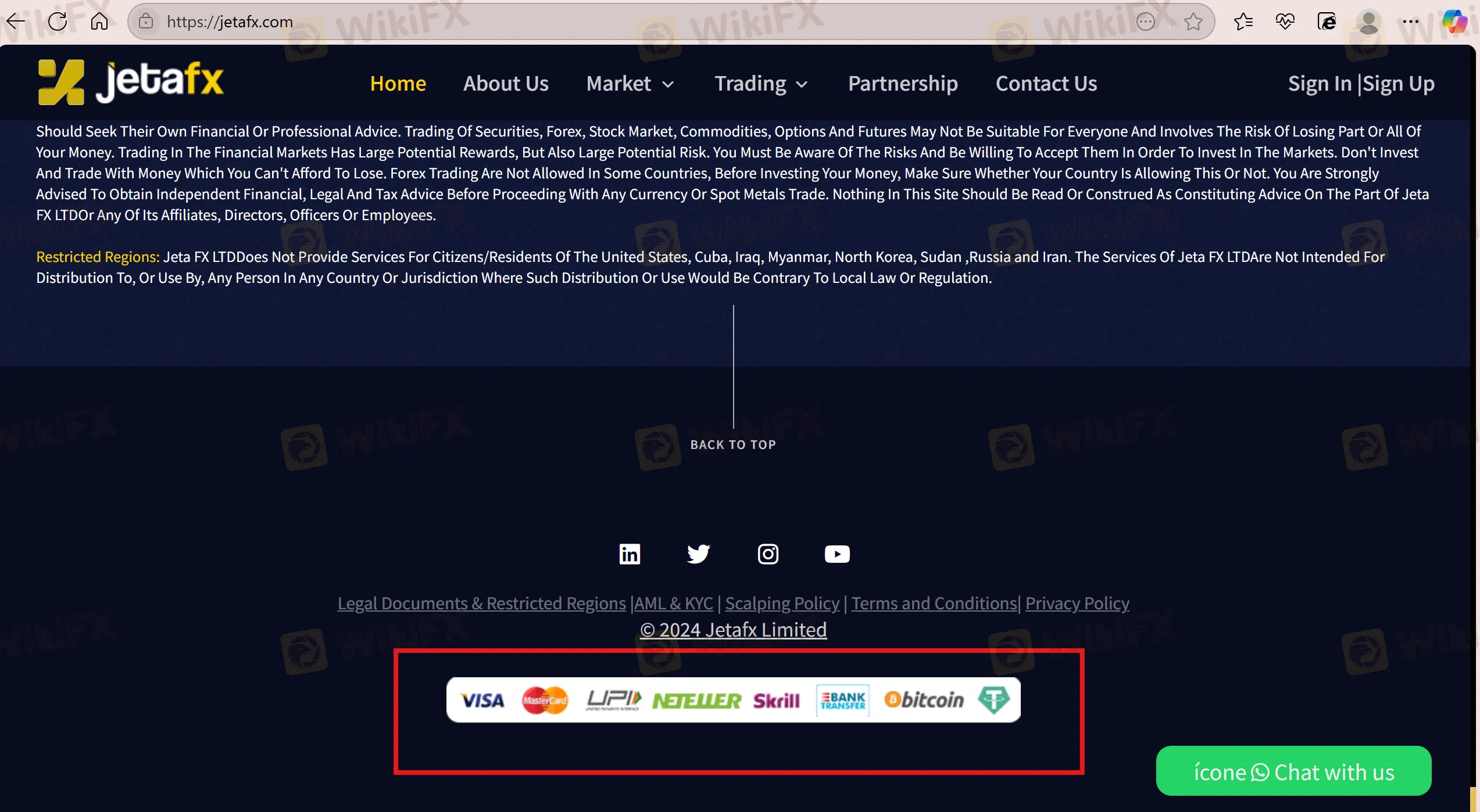 Deposit and Withdrawal