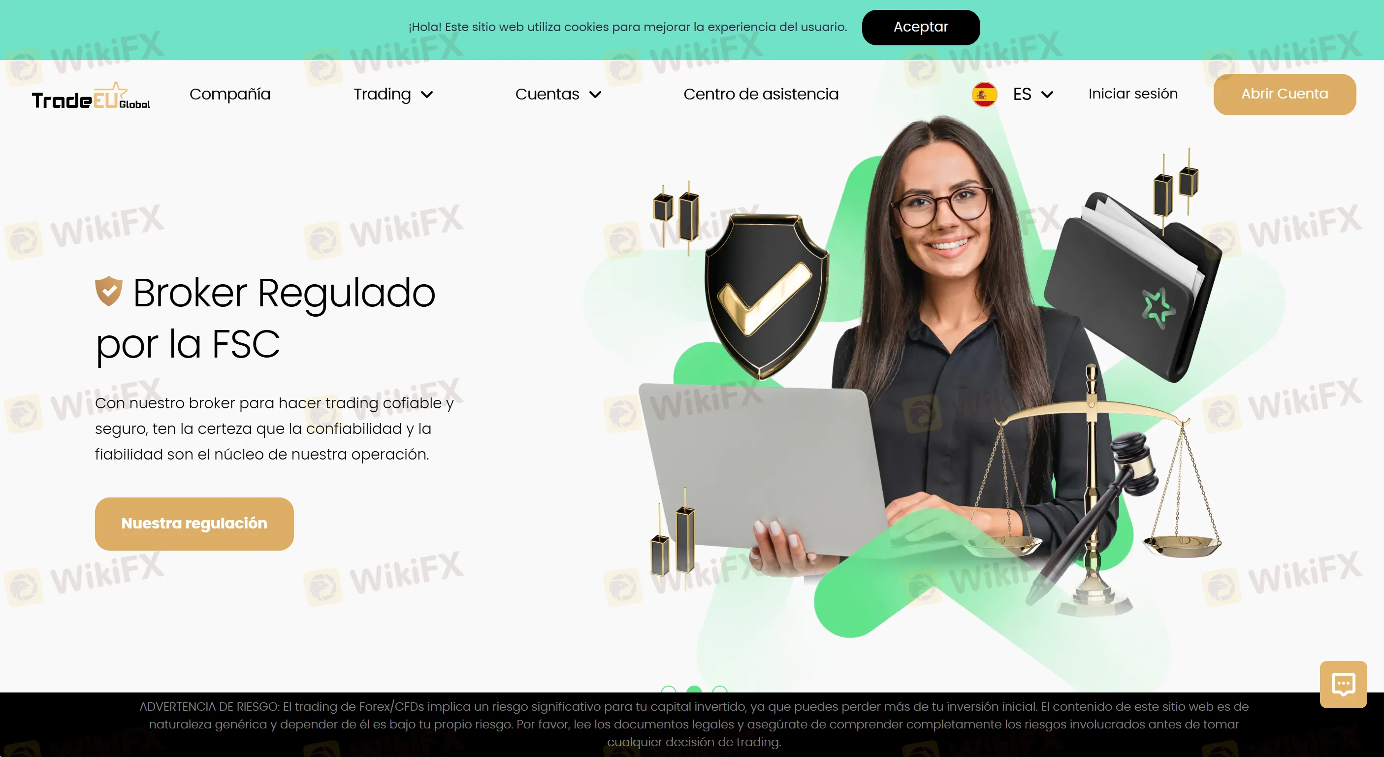 TradeEU Global's homepage