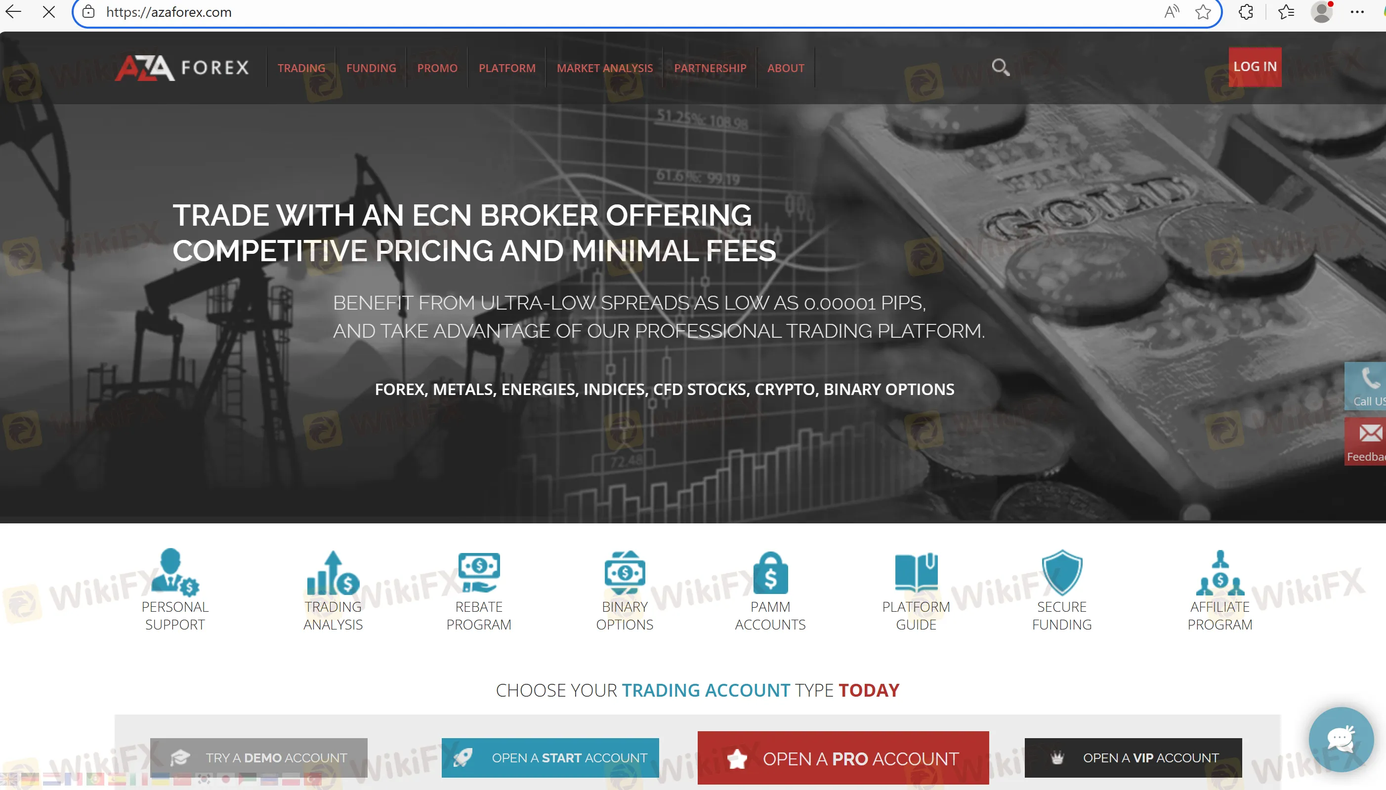 AZAforex's homepage