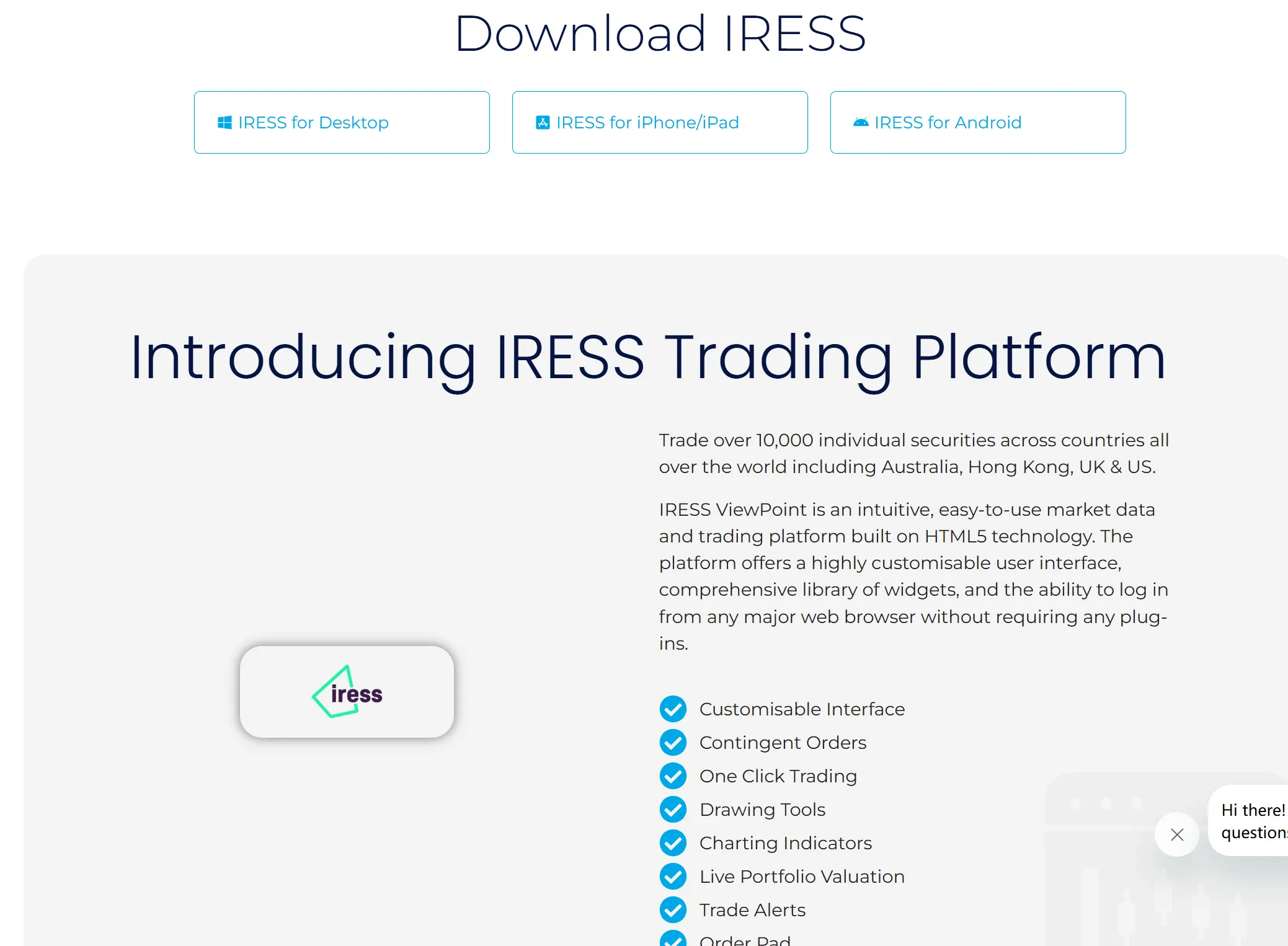 IRESS platform IRESS platform