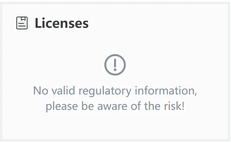No license No license
