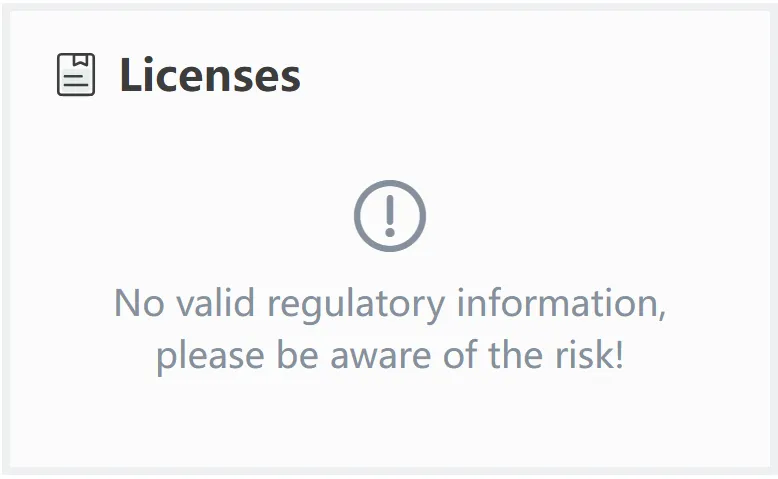 No license No license
