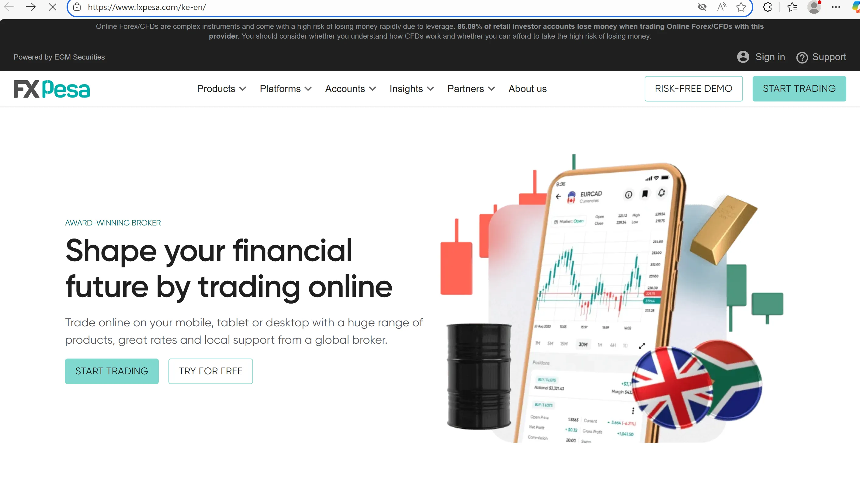 FXPesa's homepage FXPesa's homepage