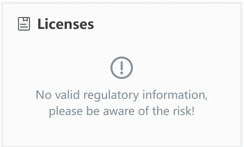 No license No license