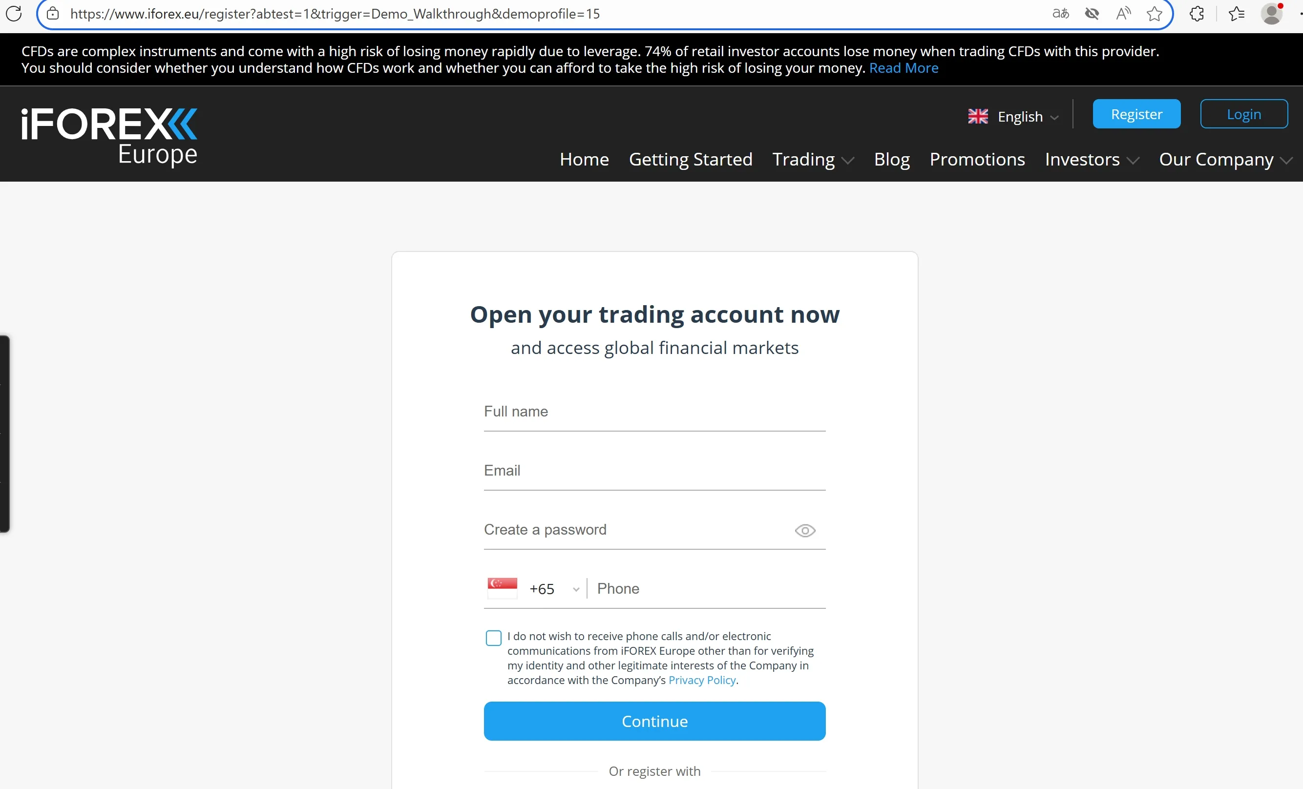 Register an Account Register an Account